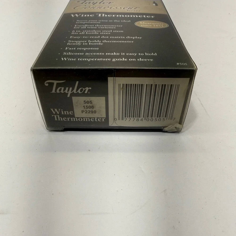 Taylor Connoisseur Series Digital Wine Thermometer 505 Stainless Steel Silver